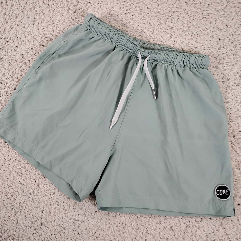 Cove USA Shorts Mens 30 Green Stretch Drawstring Gym Running Workout Performance